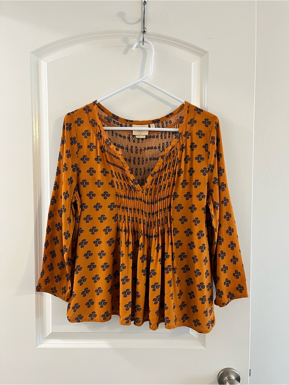 Anthropologie Vanessa Virginia Orange Blouse Women’s Size 4